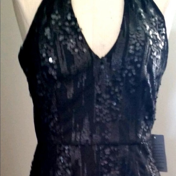 🖤 Wynne Black Sequin Short Choker Romper Playsuit New With Tag! - Picture 4 of 8